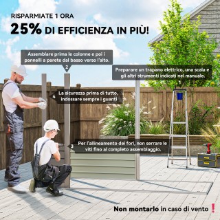 Outsunny Σπιτάκι Εργαλείων με 2 Αεραγωγούς και Κλείδωμα, από Ατσάλι...