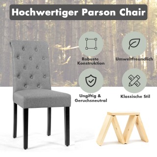 Costway  Σετ 2 Αναπαυτική Καρέκλα Τραπεζαρίας με Ψηλή Πλάτη - 50x60...