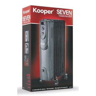 Kooper Καλοριφέρ λαδιού 7 στοιχείων με ρόδες 1500 W μαύρο Kooper 59...