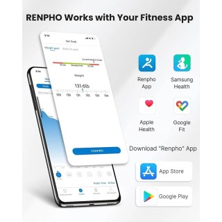 Renpho Smart Ζυγαριά 180kg με Λιπομετρητή & Bluetooth Λευκή 26M ES-...