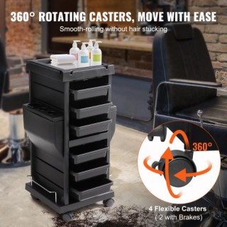 Καρότσι Σαλονιού VEVOR με 6 Συρτάρια & Θήκη Εργαλείων, Κλειδωμένο Κ... Καρότσι Σαλονιού VEVOR με 6 Συρτάρια & Θήκη Εργαλείων, Κλειδωμένο Κ...