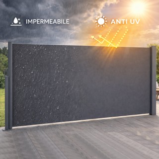 BAKAJI Πλευστήρα Πλευρική Πτυσσόμενη Τέντα 1.4x3 Μέτρα με Ρολό Σκία...