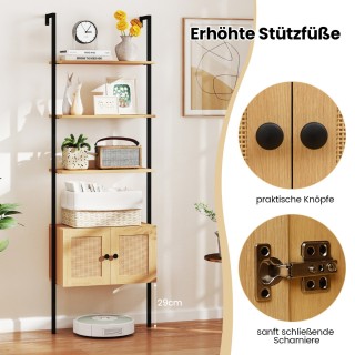 Costway Πενταώροφη Βιβλιοθήκη με Ντουλάπι και Μεταλλικό Πλαίσιο 60 ... Costway Πενταώροφη Βιβλιοθήκη με Ντουλάπι και Μεταλλικό Πλαίσιο 60 ...