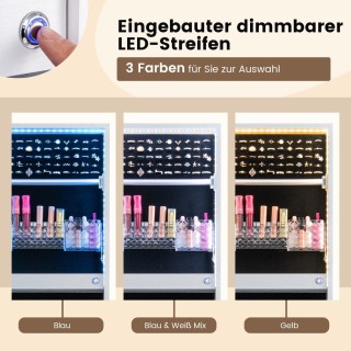 Costway Ελεύθερη Κοσμηματοθήκη με Καθρέφτη και LED Φωτισμό - Ιδανι... Costway Ελεύθερη Κοσμηματοθήκη με Καθρέφτη και LED Φωτισμό - Ιδανι...