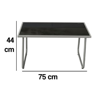 BAKAJI Σετ Κήπου με 2 Καρέκλες, Καναπέ και Τραπεζάκι για Εξωτερικό ...