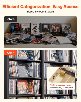 VEVOR Πολυμέσα Ντουλάπι Αποθήκευσης, 8 Επίπεδα Ραφιέρα για CD & DVD... VEVOR Πολυμέσα Ντουλάπι Αποθήκευσης, 8 Επίπεδα Ραφιέρα για CD & DVD...