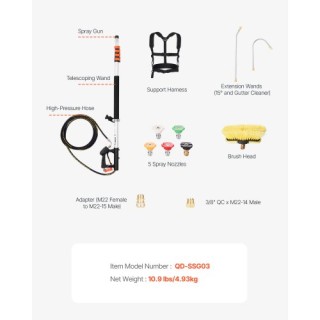 VEVOR Τηλεσκοπική Ράβδος Πλυστικού 18 ft με Κεφαλή Βούρτσας SSPQDGD... VEVOR Τηλεσκοπική Ράβδος Πλυστικού 18 ft με Κεφαλή Βούρτσας SSPQDGD...