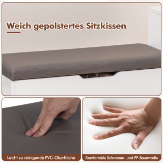 Costway Παπουτσοθήκη με Αναδιπλούμενο Καπάκι, Καθιστική Επιφάνεια &... Costway Παπουτσοθήκη με Αναδιπλούμενο Καπάκι, Καθιστική Επιφάνεια &...