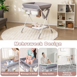 Costway Φορητή πτυσσόμενη αλλαξιέρα με ρυθμιζόμενο ύψος 3 θέσεων κα... Costway Φορητή πτυσσόμενη αλλαξιέρα με ρυθμιζόμενο ύψος 3 θέσεων κα...