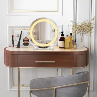 Επιτραπέζιος Στρογγυλός Καθρέπτης Μακιγιάζ με LED Φωτισμό COSTWAY H... Επιτραπέζιος Στρογγυλός Καθρέπτης Μακιγιάζ με LED Φωτισμό COSTWAY H...