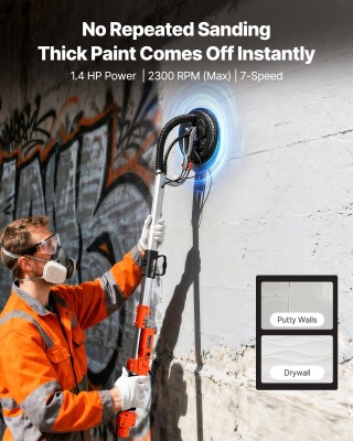 VEVOR Ηλεκτρικός Τροχός Τριβής Γυψοσανίδας 1010W, Εργαλείο Αφαίρεση... VEVOR Ηλεκτρικός Τροχός Τριβής Γυψοσανίδας 1010W, Εργαλείο Αφαίρεση...
