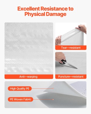 VEVOR Διαπερατό Φιλμ Οικιακής Προστασίας 2740 x 22860 mm, 0.13 mm Α...