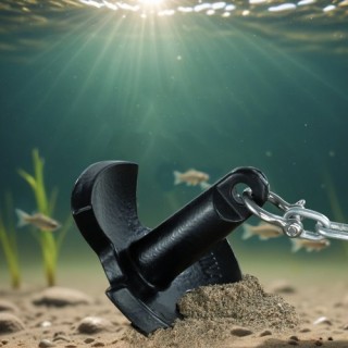 Άγκυρα Ποταμού VEVOR 12 LBS από Χυτοσίδηρο με Μαύρη Επίστρωση & Κρί...