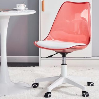 Shally Dogan Καρέκλα Γραφείου με ρόδες και Διαφανή Κόκκινη Πλάτη Π... Shally Dogan Καρέκλα Γραφείου με ρόδες και Διαφανή Κόκκινη Πλάτη Π...