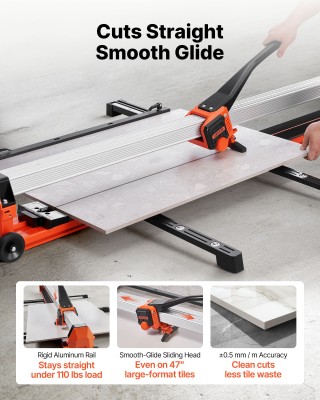 VEVOR Χειροκίνητος Κόφτης Πλακιδίων 1200 mm με Αναβαθμισμένη Ράγα, ...