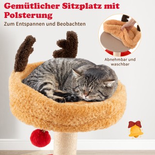 Costway Σύγχρονο Χριστουγεννιάτικο Δέντρο Γάτας με Χώρο Ύπνου 80 cm...