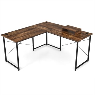 Costway Αναστρέψιμο Γραφείο Υπολογιστή σε Σχήμα L με Μεταλλική Κατ... Costway Αναστρέψιμο Γραφείο Υπολογιστή σε Σχήμα L με Μεταλλική Κατ...