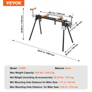 VEVOR Πτυσσόμενη Βάση Πριονιού 550lbs Χάλυβας RZXXQJZJGZ894RZZVV0 VEVOR Πτυσσόμενη Βάση Πριονιού 550lbs Χάλυβας RZXXQJZJGZ894RZZVV0
