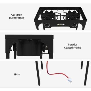 Outsunny 2 Καυστήρας 150.000 BTU Μεταλλική Σόμπα υγραερίου Camping ... Outsunny 2 Καυστήρας 150.000 BTU Μεταλλική Σόμπα υγραερίου Camping ...