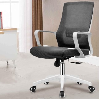 Shally Dogan  Μαύρη Καρέκλα Γραφείου με Λευκή Δομή για Γραφείο, Στο...