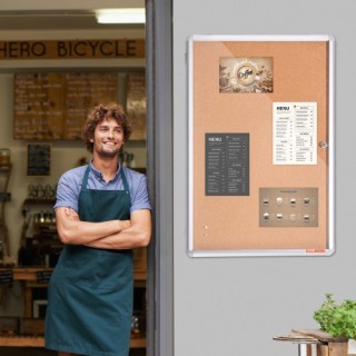 Κλειδωμένος Πίνακας Ανακοινώσεων 36x24 με Κορνίζα Αλουμινίου VEVOR ...