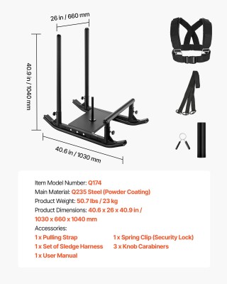 VEVOR Ατσάλινο Σανίδα Δύναμης - 1030 x 660 x 1040 mm SZXQHSSYZTZD6B...