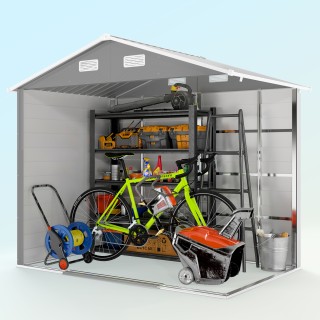 Outsunny Κουτί αποθήκευσης εργαλείων με συρόμενες πόρτες και 4 αερα...