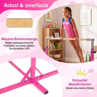 Costway Οριζόντια Μπάρα Γυμναστικής με 12 Επιλογές Ρύθμισης Ύψους α...