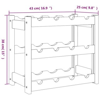 vidaXL Ραφιέρα Κρασιών για 12 Μπουκάλια Καφέ από Μασίφ Ξύλο Πεύκου ... vidaXL Ραφιέρα Κρασιών για 12 Μπουκάλια Καφέ από Μασίφ Ξύλο Πεύκου ...