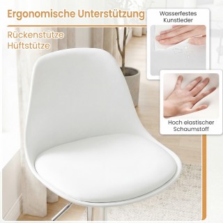 Costway Σετ 2 Μπαρ Σκαμπό: Περιστρεφόμενη Καρέκλα Μπαρ 360° με Ρυθμ...