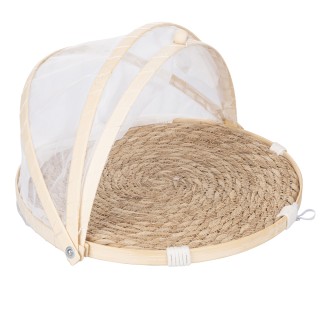 Villa dEste Home Στρογγυλό Κάλυμμα Τροφίμων Μικρό από Ψάθα και Μπαμ...