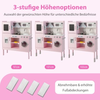 Costway Ξύλινη Παιδική Κουζίνα με 16 Αξεσουάρ Παιχνιδιού για Παιδιά... Costway Ξύλινη Παιδική Κουζίνα με 16 Αξεσουάρ Παιχνιδιού για Παιδιά...