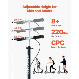 VEVOR Παιδικό Πατίνι για Ηλικίες 8+, Έφηβους & Ενήλικες, Δίτροχο, Ρ... VEVOR Παιδικό Πατίνι για Ηλικίες 8+, Έφηβους & Ενήλικες, Δίτροχο, Ρ...