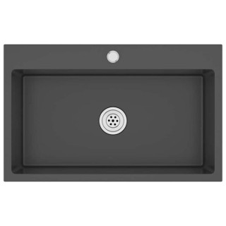 vidaXL Νεροχύτης Κουζίνας Χειροποίητος Μαύρος από Ανοξείδωτο Ατσάλι... vidaXL Νεροχύτης Κουζίνας Χειροποίητος Μαύρος από Ανοξείδωτο Ατσάλι...