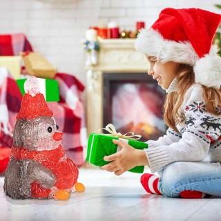 BAKAJI  Πιγκουίνος Ακρυλικό Σχήμα Χριστουγεννιάτικο Στολίδι LED Φωτ...