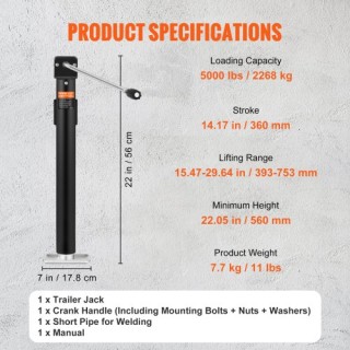 VEVOR Υποδοχή Τρέιλερ 5000 lb για RV, Άλογα, Σκάφη GJSTCQ5000LBSUB... VEVOR Υποδοχή Τρέιλερ 5000 lb για RV, Άλογα, Σκάφη GJSTCQ5000LBSUB...