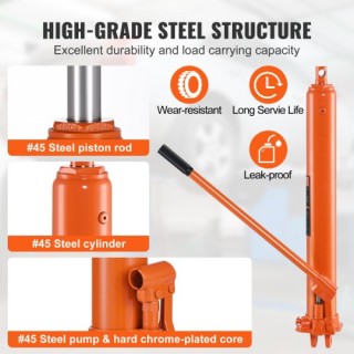 VEVOR Υδραυλικός Γρύλος 8 Τόνων για Ανυψωτήρες Κινητήρων  ZZSQJDUXJ...