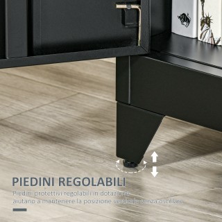 HOMCOM Δίφυλλη Μεταλλική Ντουλάπα σε Βιομηχανικό Στυλ για Σπίτι και... HOMCOM Δίφυλλη Μεταλλική Ντουλάπα σε Βιομηχανικό Στυλ για Σπίτι και...