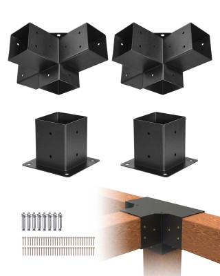 VEVOR Σετ 2 τμχ Γωνιακών Συνδέσμων για Περγολές και Ξύλινα Δοκάρια ... VEVOR Σετ 2 τμχ Γωνιακών Συνδέσμων για Περγολές και Ξύλινα Δοκάρια ...