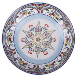 Villa DEste Σετ 6 τμχ  Πιατέλα φρούτων από πορσελάνη με άνθινη διακ...