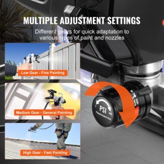 VEVOR Ηλεκτρικό Πιστόλι Βαφής 750W 3000PSI με Καρότσι για Εσωτερικο...