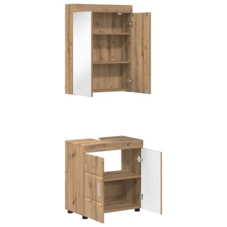 vidaXL Σετ Επίπλων Μπάνιου TULUM Artisan Oak Επεξεργασμένο ξύλο 339...