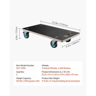 VEVOR Έπιπλο Dolly 551 lbs με 4 Αθόρυβους Τροχούς TPR JJBYTCPBJHB23... VEVOR Έπιπλο Dolly 551 lbs με 4 Αθόρυβους Τροχούς TPR JJBYTCPBJHB23...