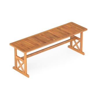 Costway Κήπου παγκάκι από ξύλο ακακίας 130 εκ. για 2-3 άτομα χωρίς ...