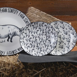 Villa DEste   Σετ 6 τμχ Πιάτο φρούτων 19 εκ. από πορσελάνη Farm 592...