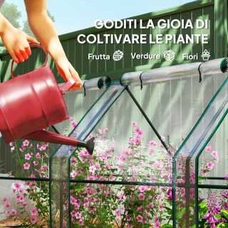 Outsunny Μίνι Θερμοκήπιο Κήπου με 4 Πόρτες που Κυλούν και Εκτατή Κά... Outsunny Μίνι Θερμοκήπιο Κήπου με 4 Πόρτες που Κυλούν και Εκτατή Κά...