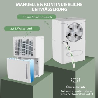 Costway  Αφυγραντήρας 12L/Ημέρα με Χρονοδιακόπτη 24Ω & Δοχείο Νερού...