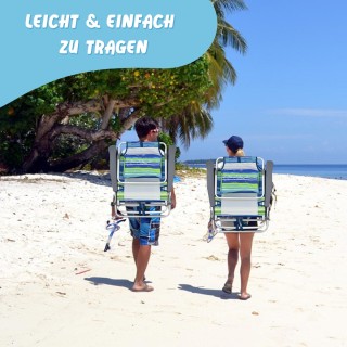 Costway  Σετ 3 τεμ. Καρέκλες Παραλίας & Τραπέζι Εξωτερικού Χώρου Μπ...