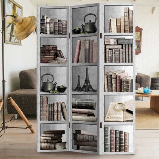 BAKAJI Παραβάν 3 Πάνελ με Εκτύπωση Μπρος-Πίσω Βιβλιοθήκη Διαχωριστ... BAKAJI Παραβάν 3 Πάνελ με Εκτύπωση Μπρος-Πίσω Βιβλιοθήκη Διαχωριστ...