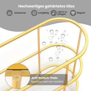 Costway  Τριώροφος τηλεοπτικός πάγκος για τηλεοράσεις έως 65 ιντσών...